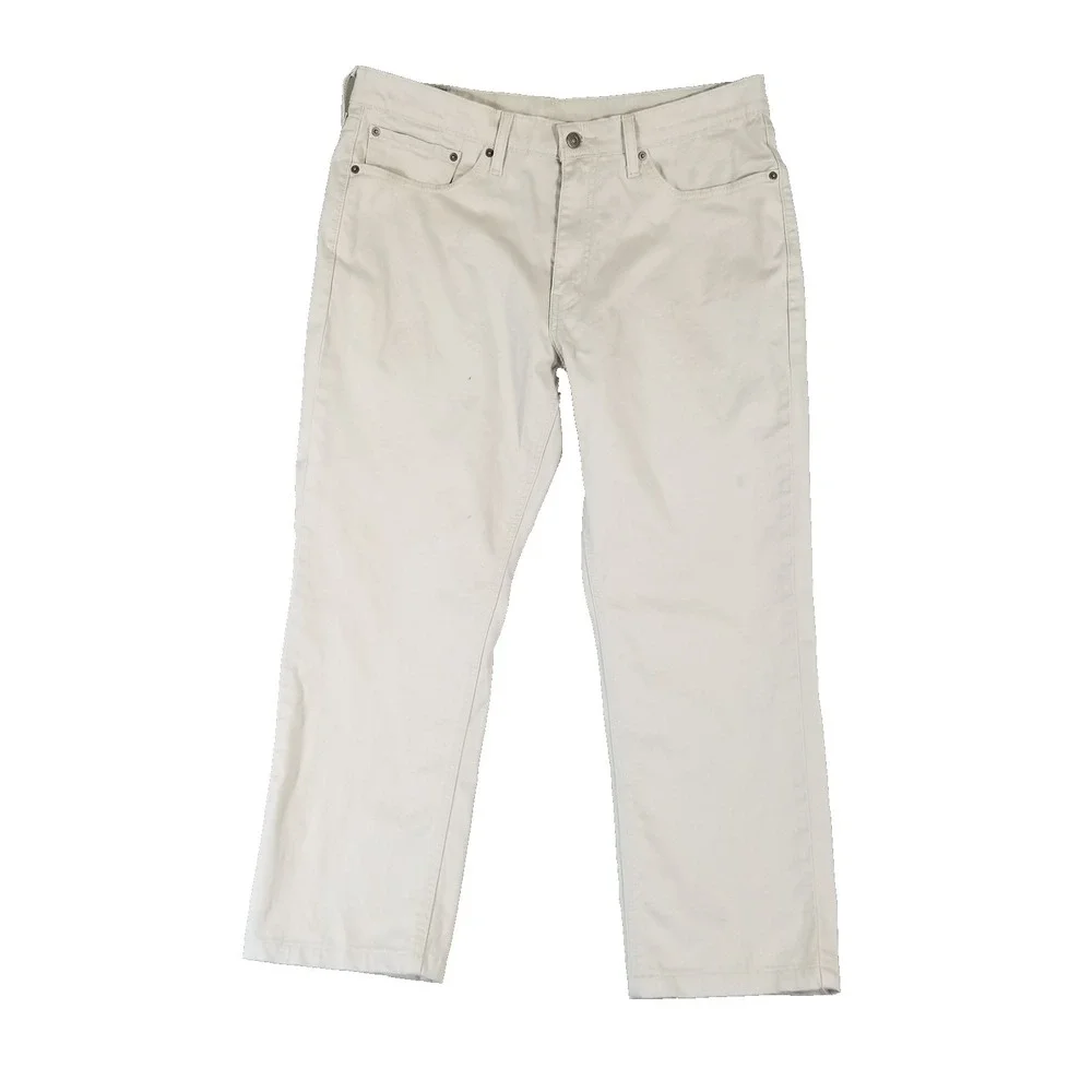 Levis 541 Jeans Mens 36x27 Beige Athletic Fit Stretch Denim Pants Casual 13B1